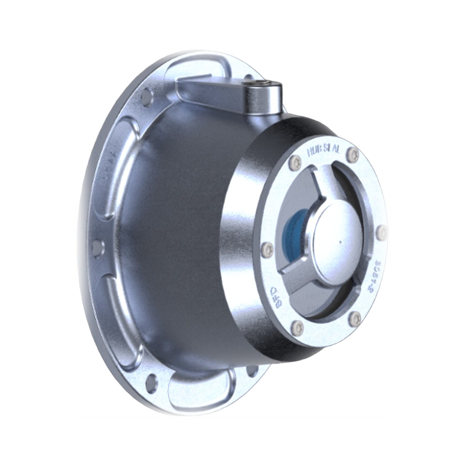 DO-4195 Aluminum Trailer Oil Hubcap 6-3/4in Bolt Circle 6 Hole (Defender)