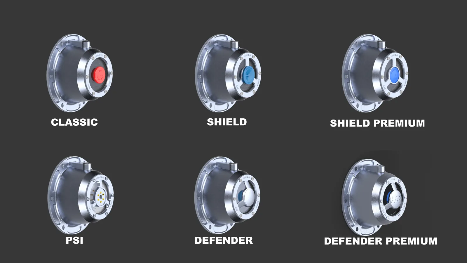 SFD 601-KM hubodometer series — Classic, Shield, Defender and PSI